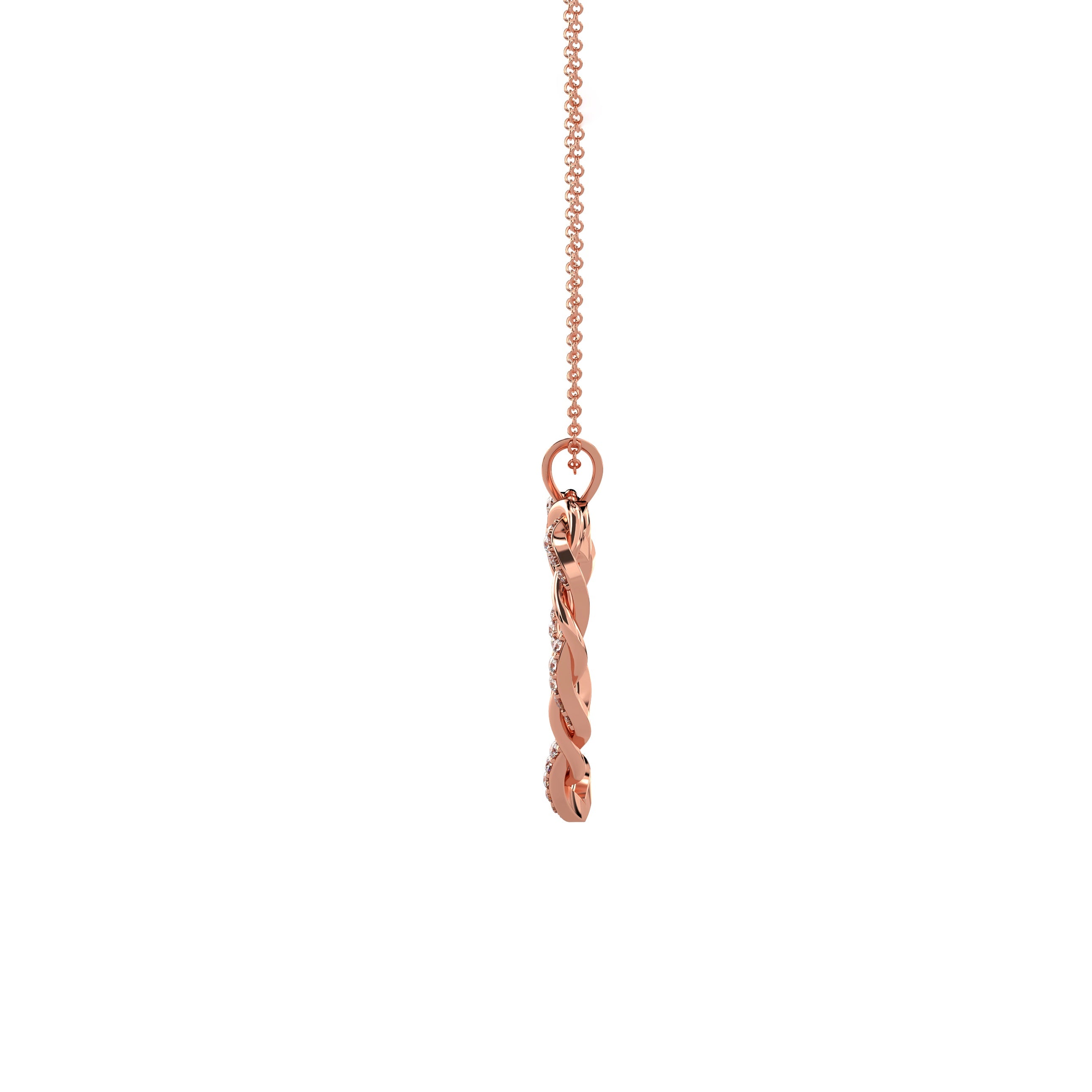 Twisted Heart Diamond Pendant