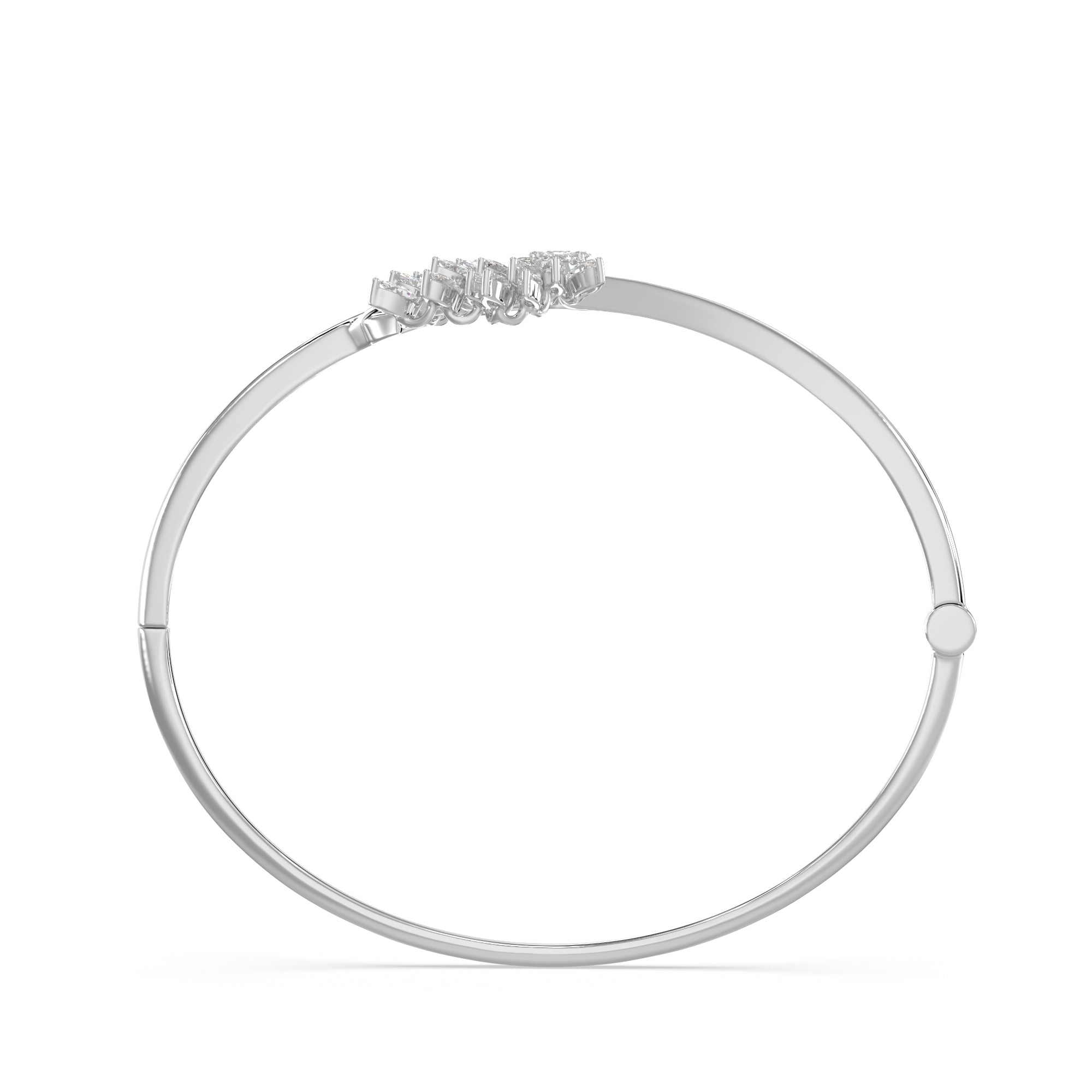 Silver Petal Embrace Bracelet