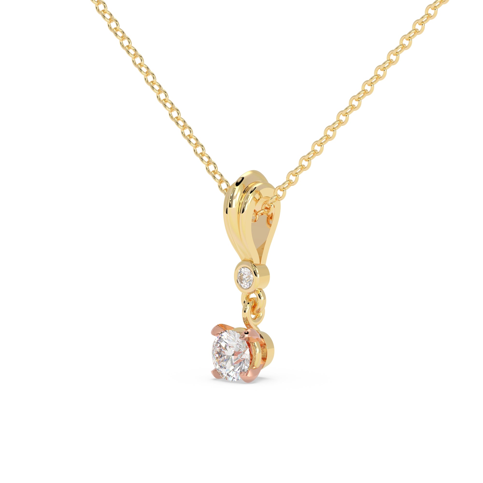 Classic Solitaire Drop Pendant