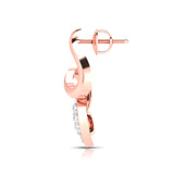 Swirling Heart Diamond Earrings