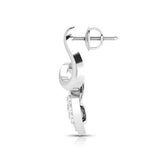 Swirling Heart Diamond Earrings