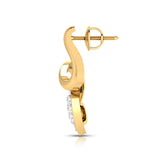 Swirling Heart Diamond Earrings