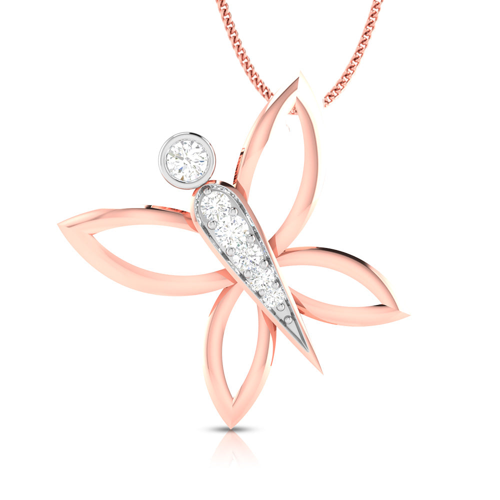 Diamond Butterfly Pendant