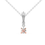 Classic Solitaire Drop Pendant