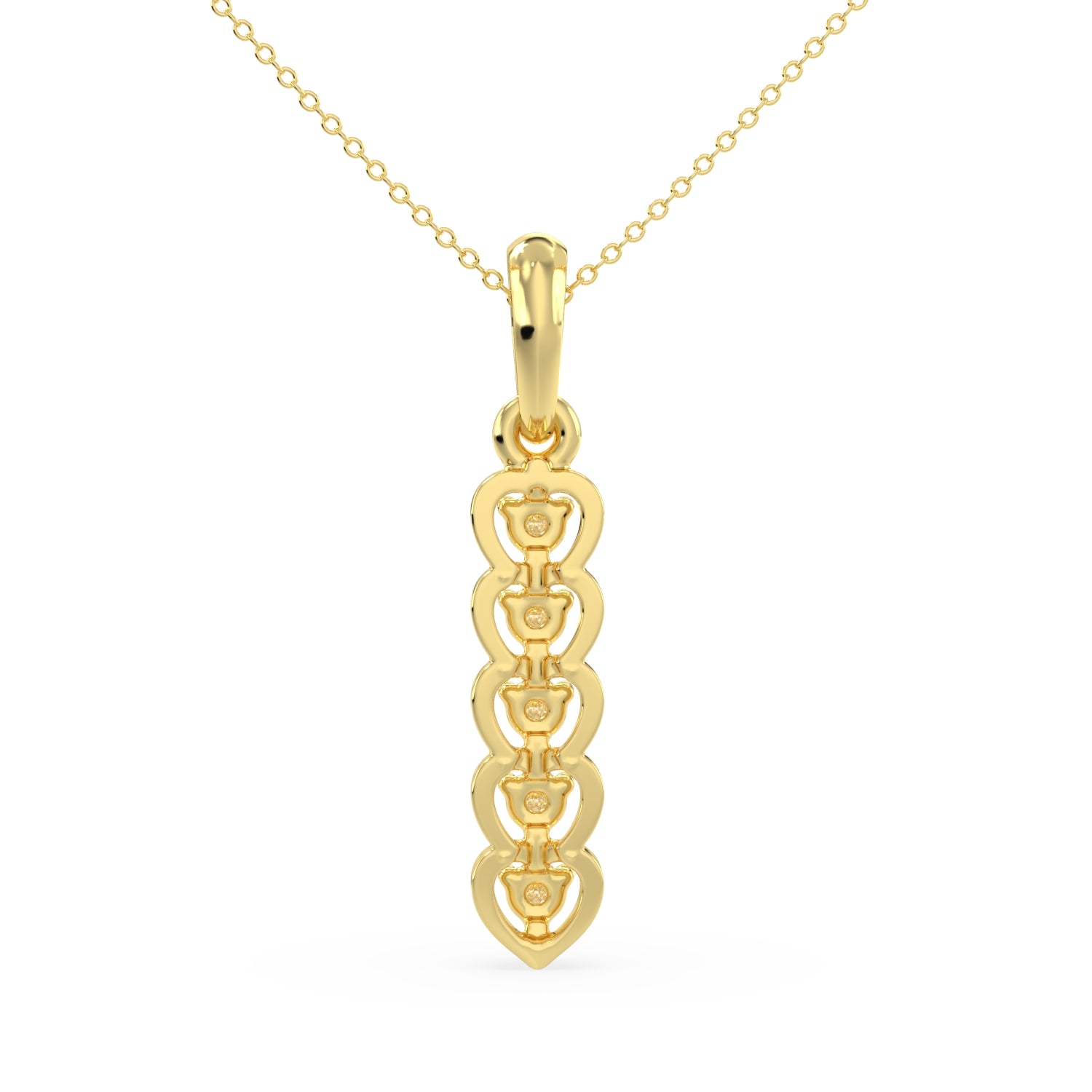 Golden Heartfall Pendant