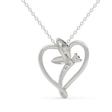 Fluttering Heart Butterfly Pendant