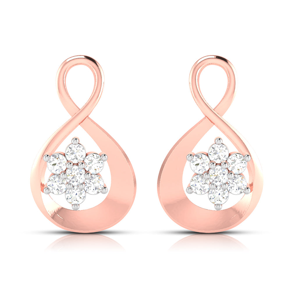 Infinity Blossom Diamond Earrings