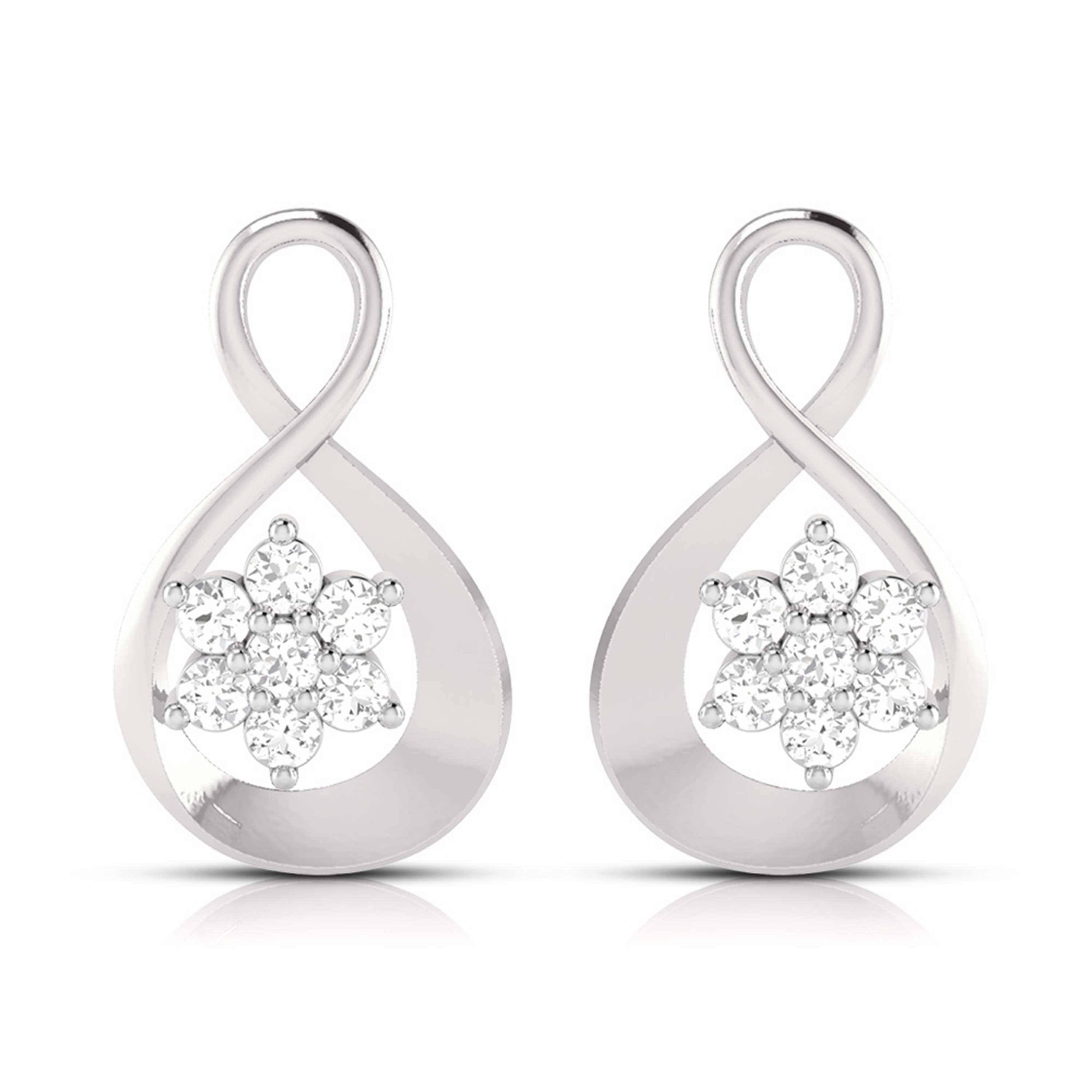 Infinity Blossom Diamond Earrings