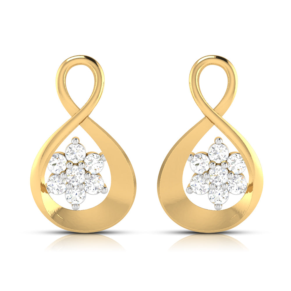 Infinity Blossom Diamond Earrings