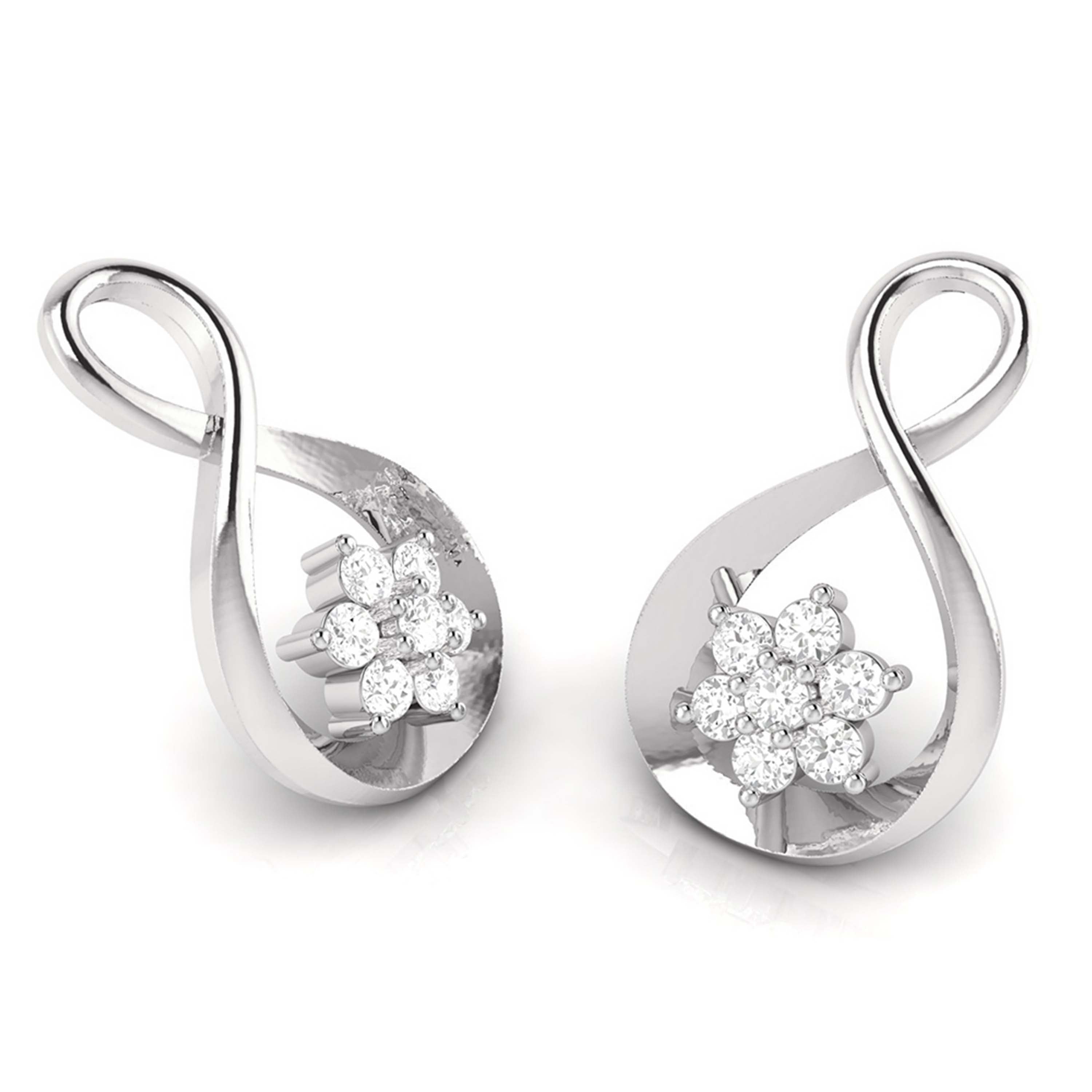 Infinity Blossom Diamond Earrings