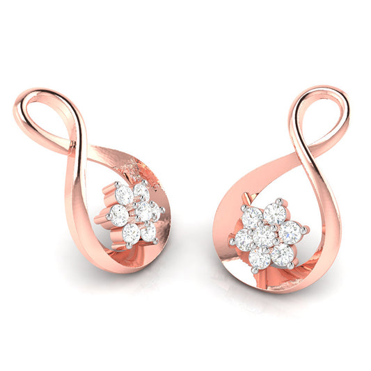 Infinity Blossom Diamond Earrings