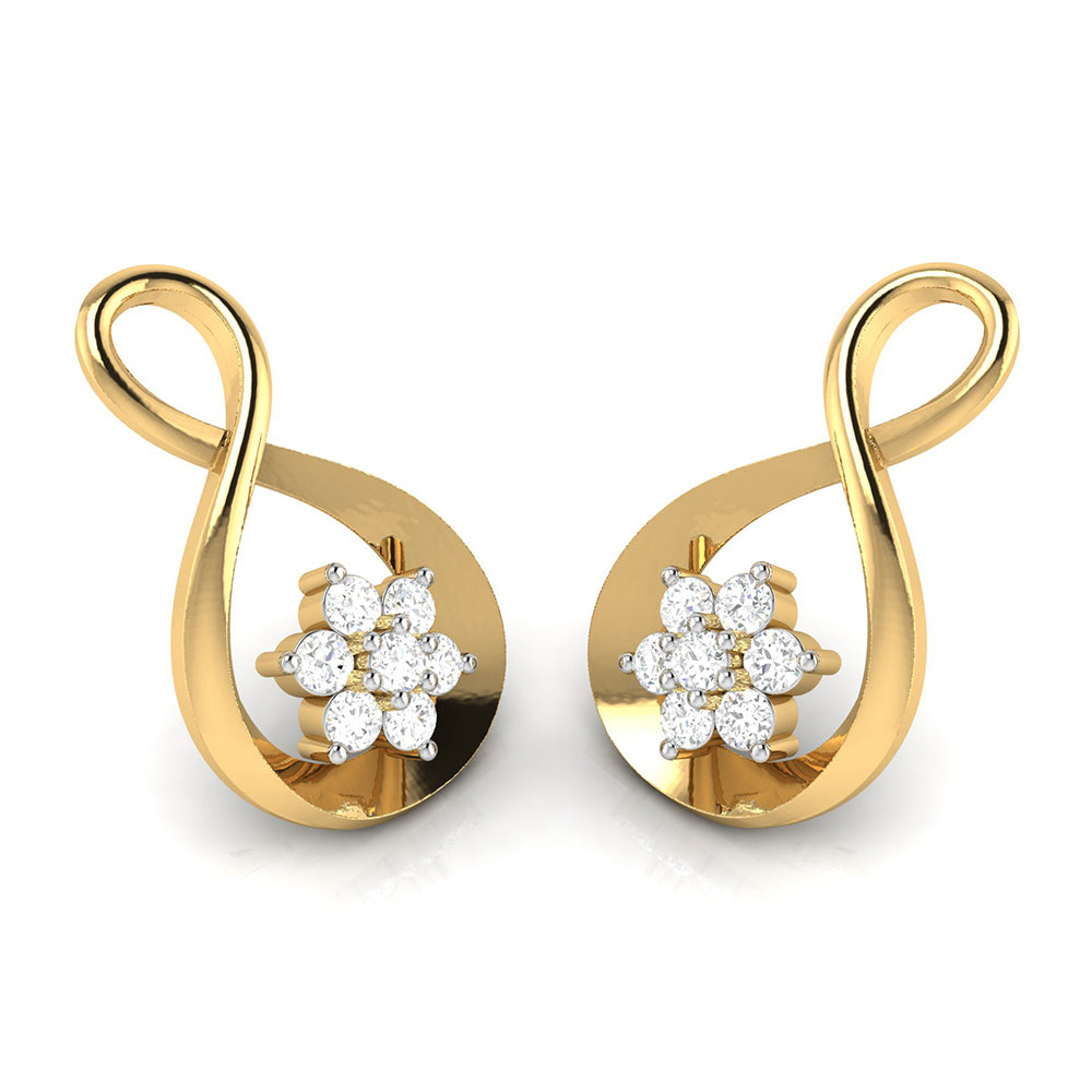 Infinity Blossom Diamond Earrings