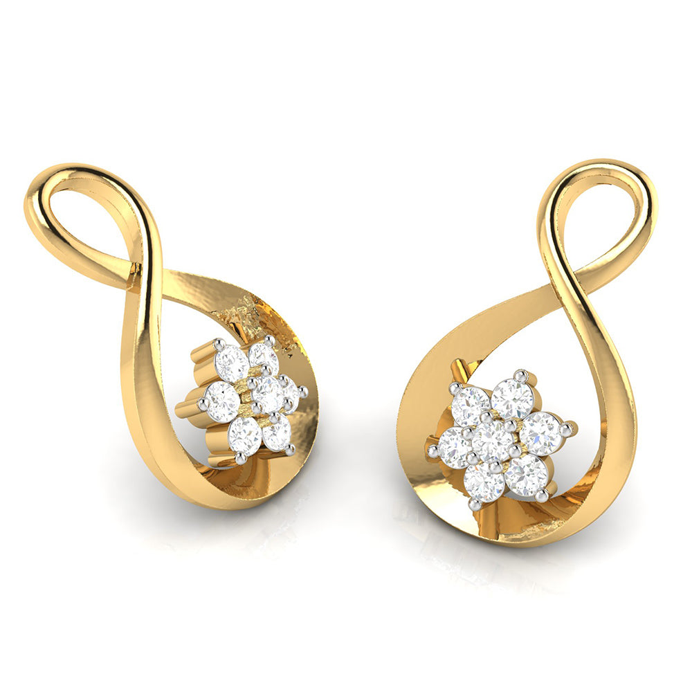 Infinity Blossom Diamond Earrings