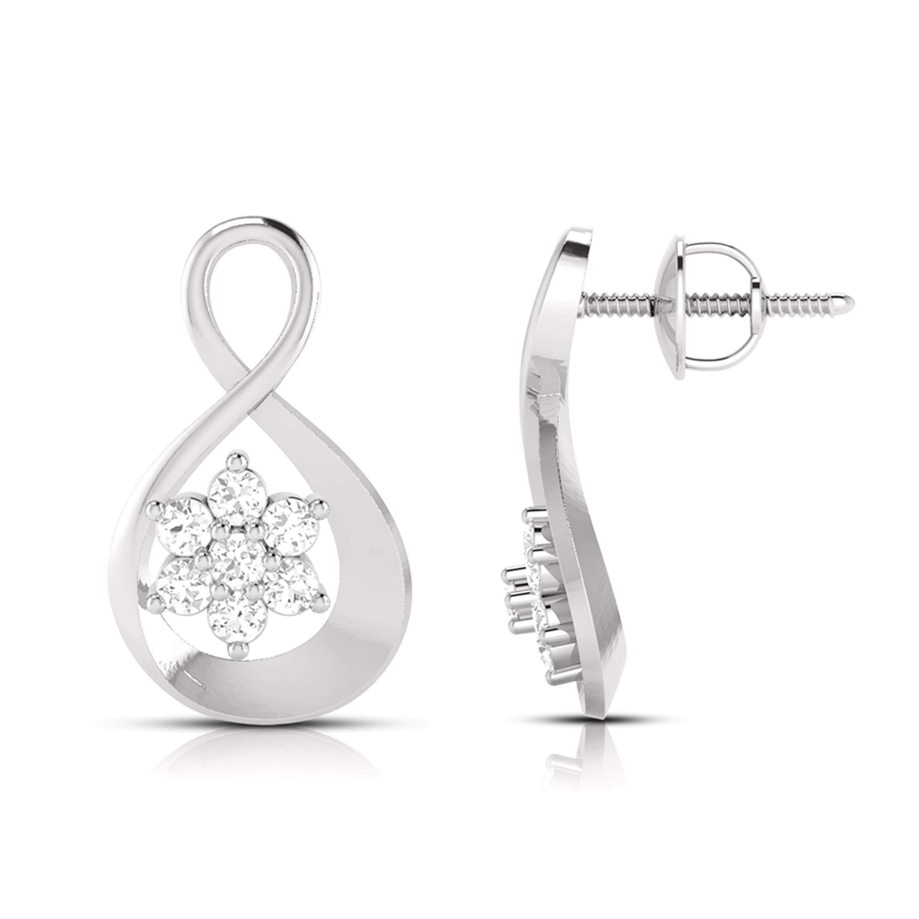 Infinity Blossom Diamond Earrings