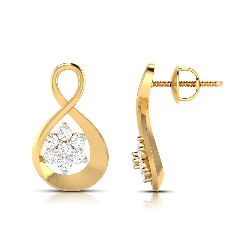 Infinity Blossom Diamond Earrings