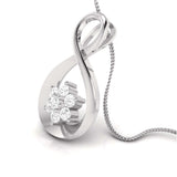 Diamond Blossom Infinity Pendant