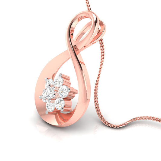 Diamond Blossom Infinity Pendant