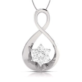 Diamond Blossom Infinity Pendant