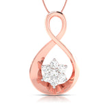 Diamond Blossom Infinity Pendant