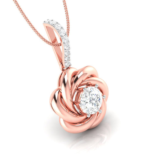 Solitaire Rose Knot Pendant