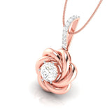 Solitaire Rose Knot Pendant