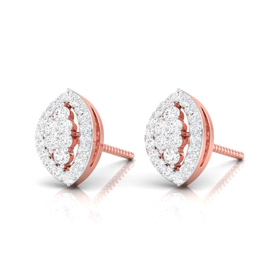 Marquise Halo Diamond Studs