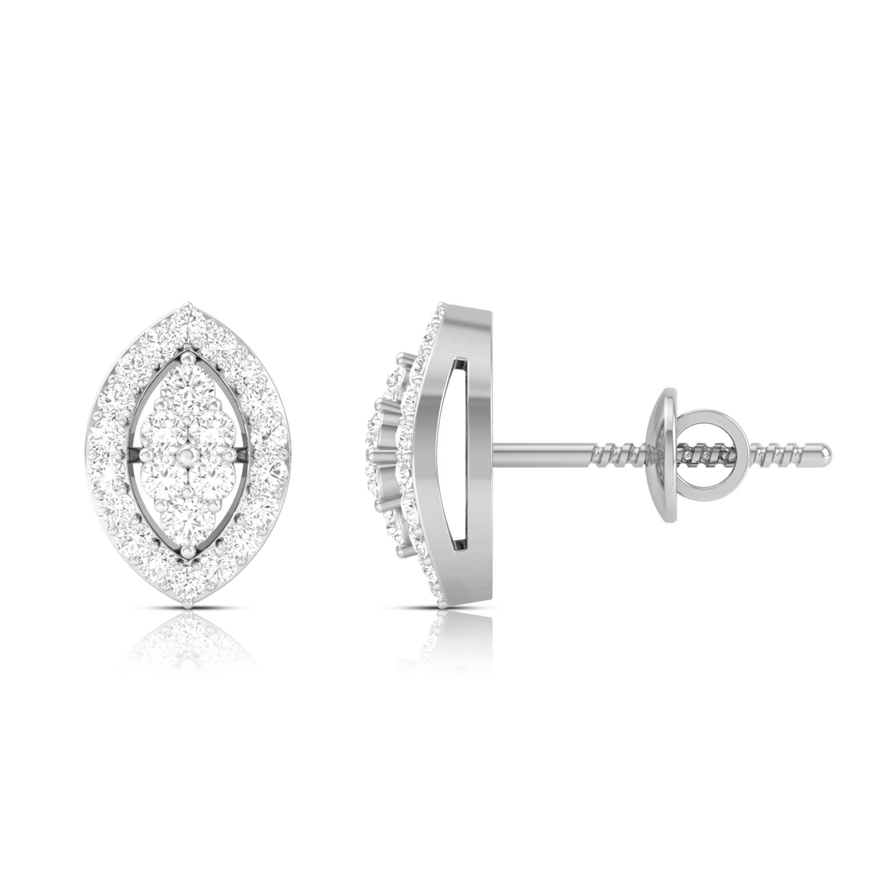 Marquise Halo Diamond Studs