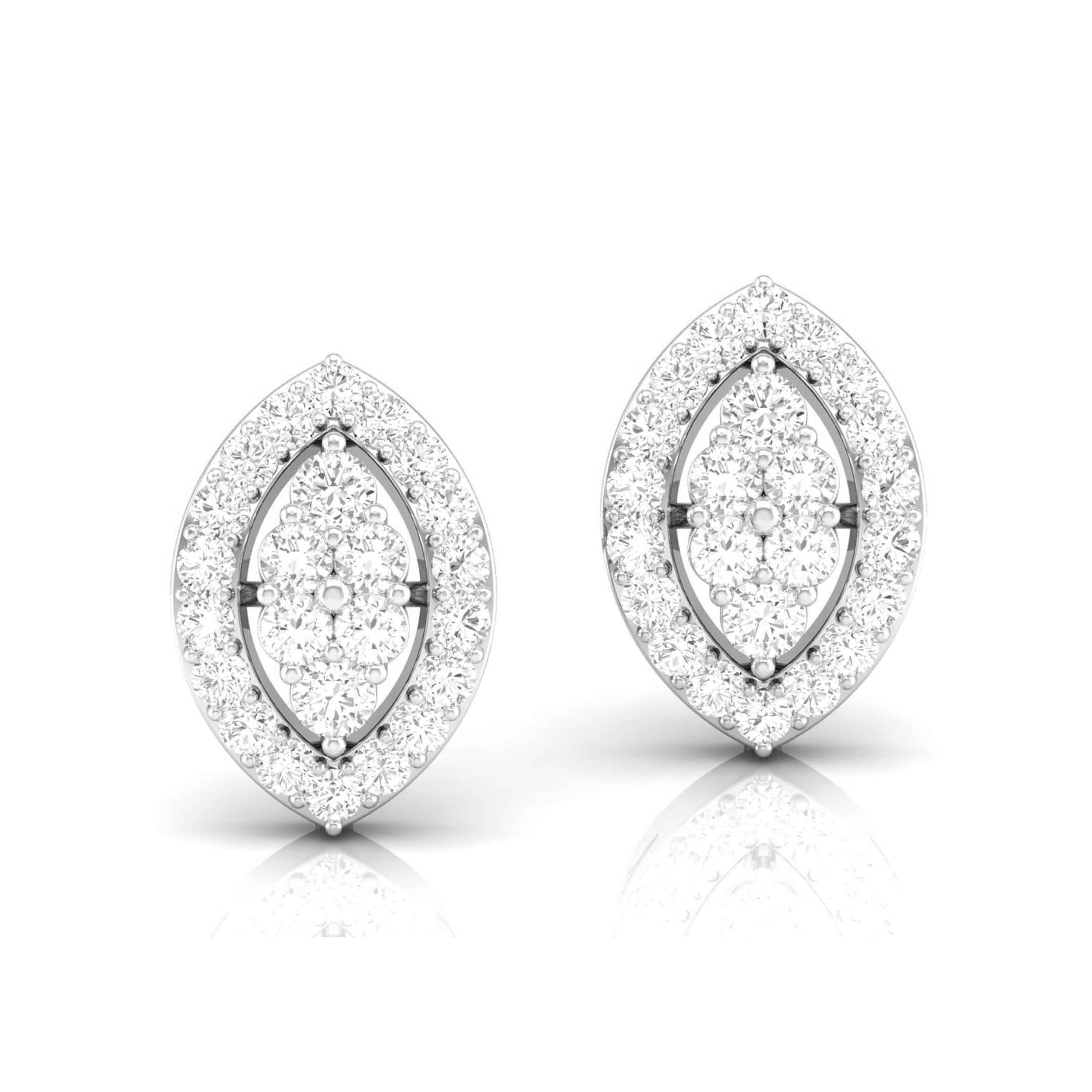 Marquise Halo Diamond Studs