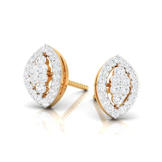 Marquise Halo Diamond Studs