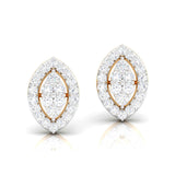 Marquise Halo Diamond Studs
