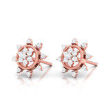 Golden Sunburst Diamond Studs