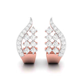 Radiant Wave Huggie Diamond Earrings