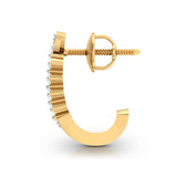Radiant Wave Huggie Diamond Earrings
