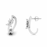 Blossom Elegance Huggie Diamond Earrings