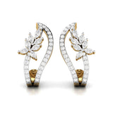 Blossom Elegance Huggie Diamond Earrings