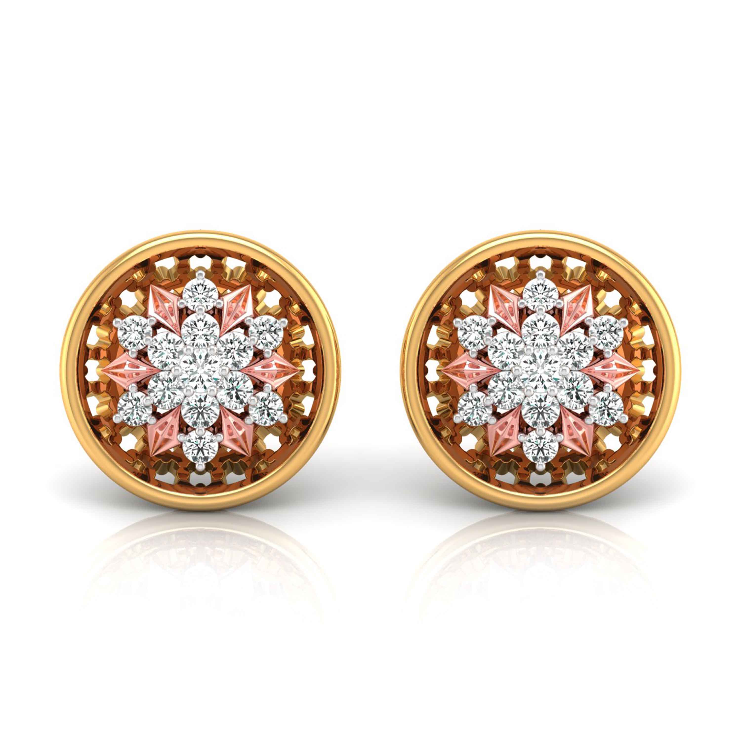 Vintage Bloom Diamond Studs