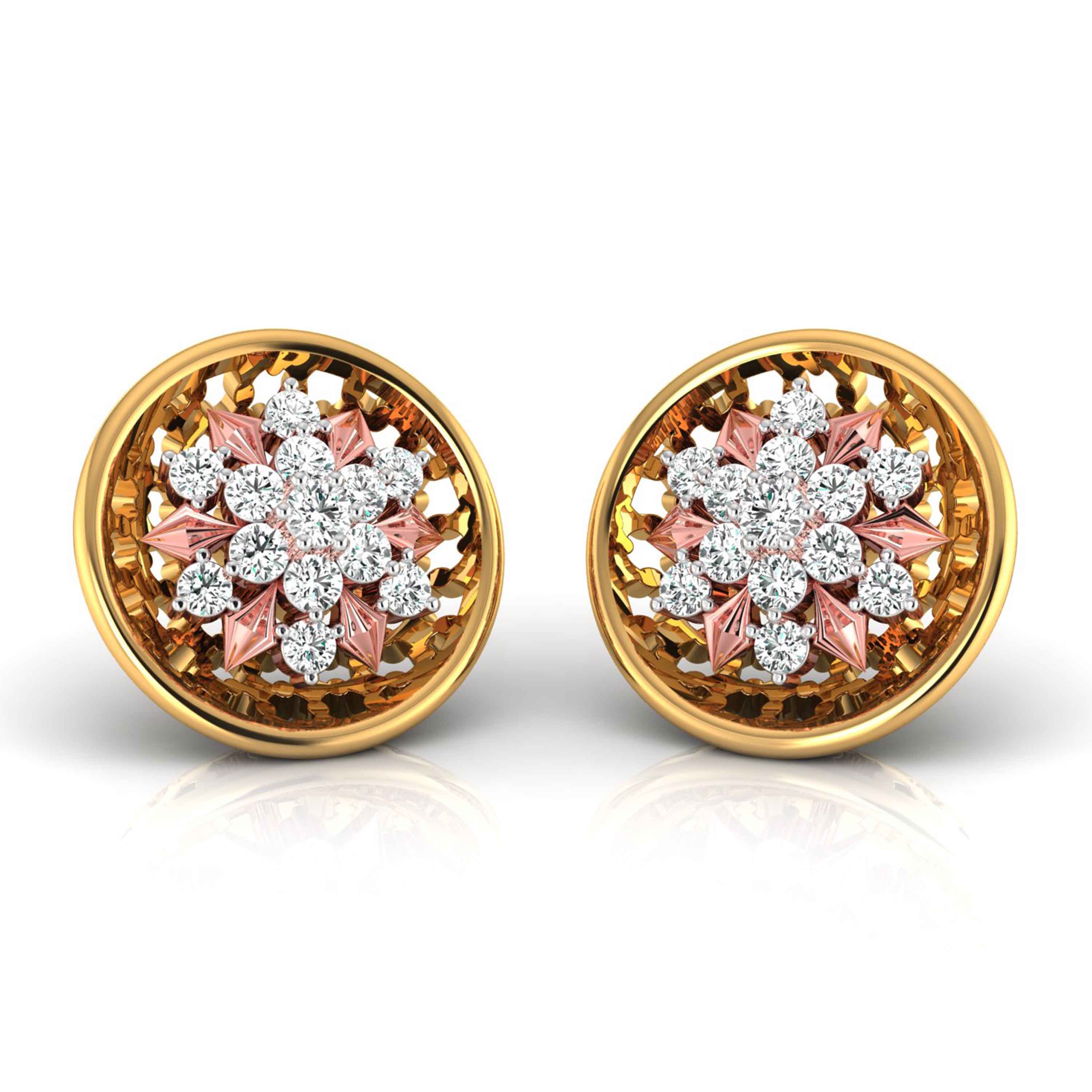 Vintage Bloom Diamond Studs