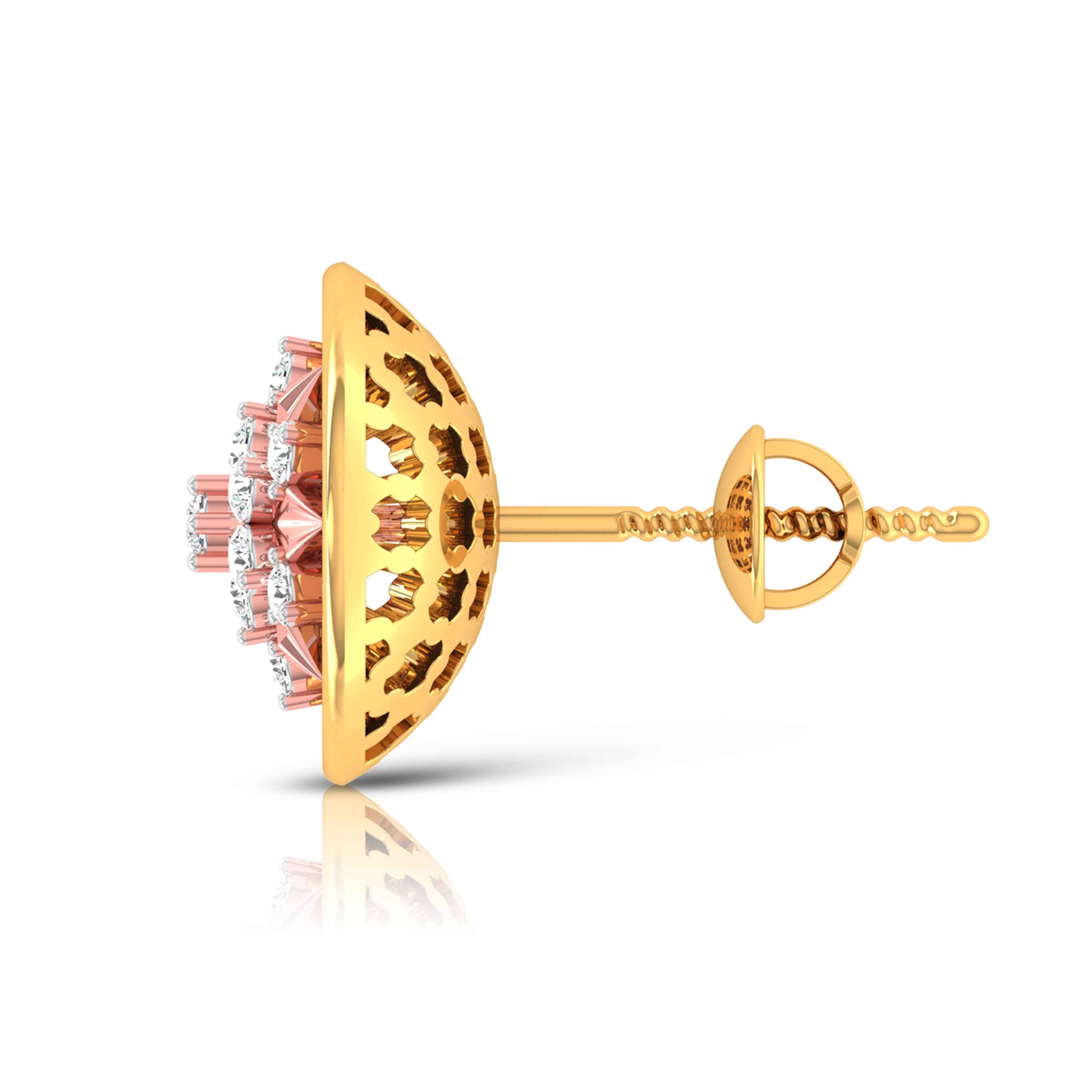 Vintage Bloom Diamond Studs