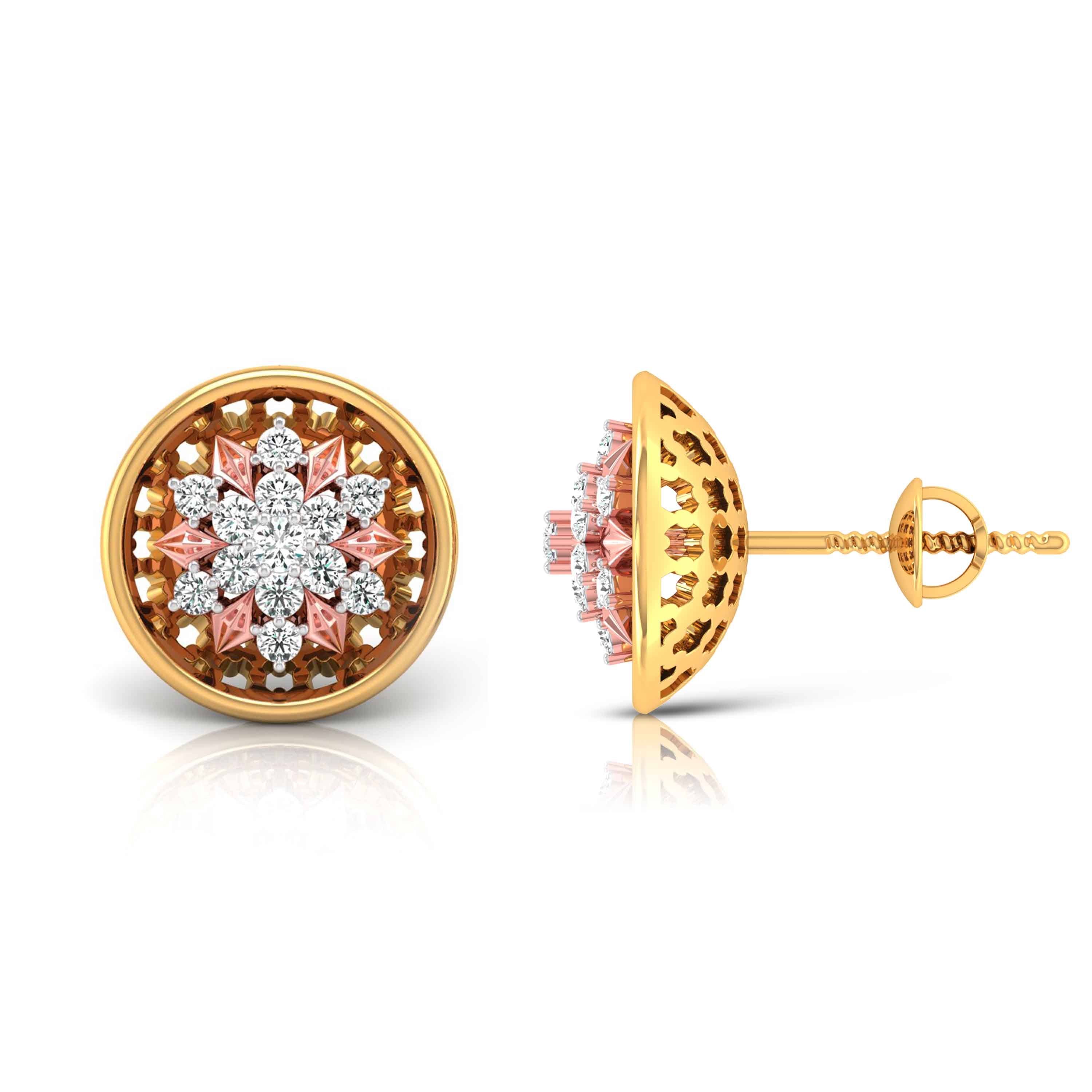 Vintage Bloom Diamond Studs