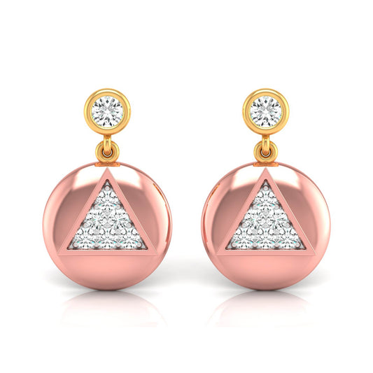 Modern Harmony Triangle Drop Earrings