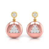 Modern Harmony Triangle Drop Earrings