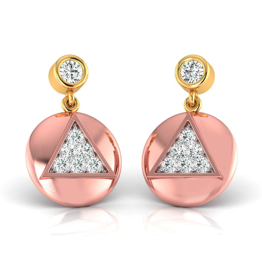 Modern Harmony Triangle Drop Earrings