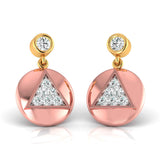 Modern Harmony Triangle Drop Earrings