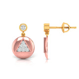Modern Harmony Triangle Drop Earrings