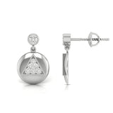 Modern Harmony Triangle Drop Earrings