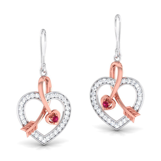 Enchanted Heart Gemstone Drop Earrings