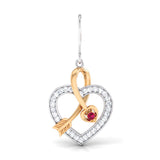 Enchanted Heart Gemstone Drop Earrings