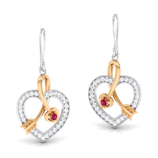 Enchanted Heart Gemstone Drop Earrings