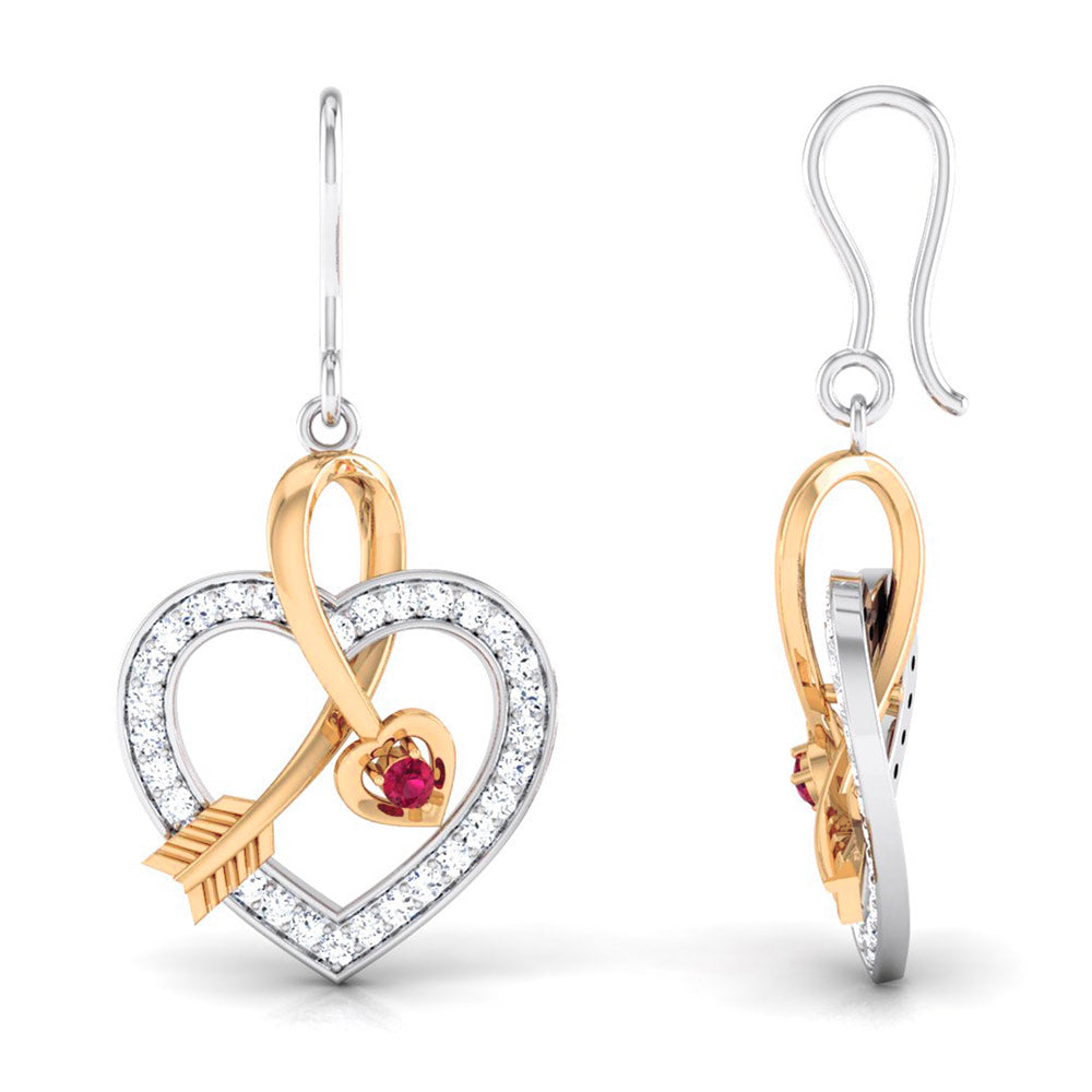 Enchanted Heart Gemstone Drop Earrings