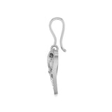 Double Heart Diamond Drop Earrings